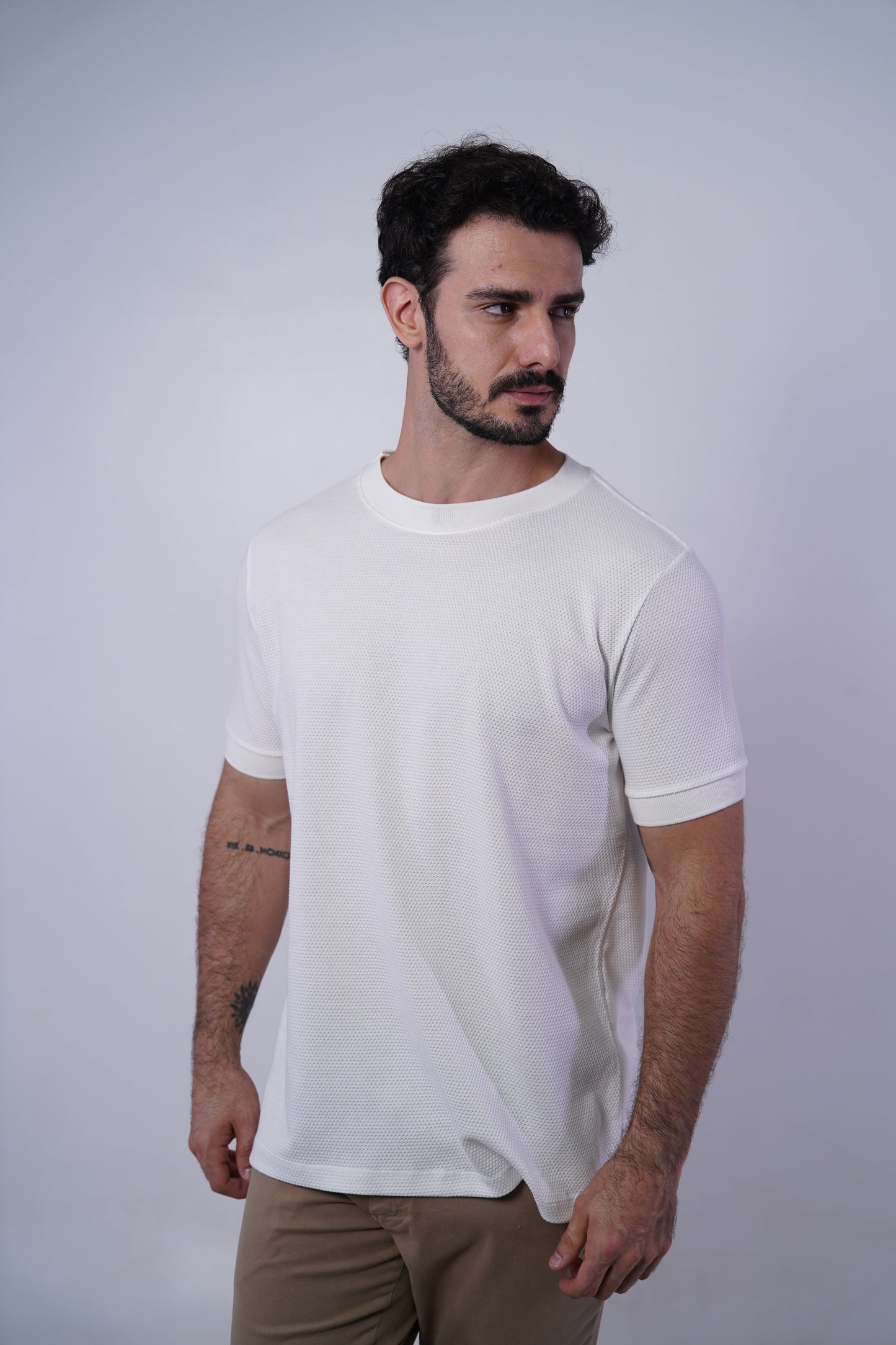 Camiseta manga textura