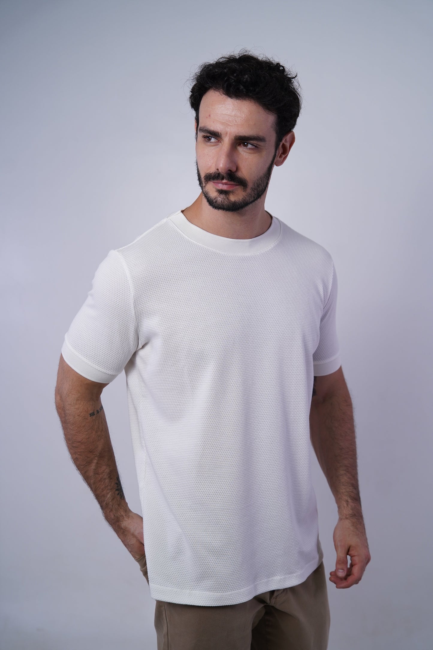 Camiseta manga textura