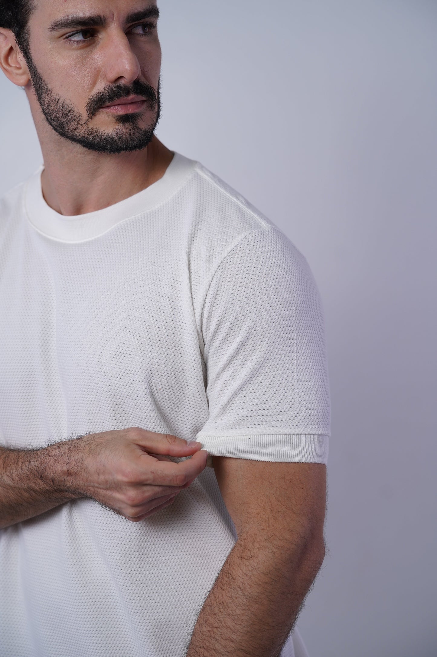 Camiseta manga textura