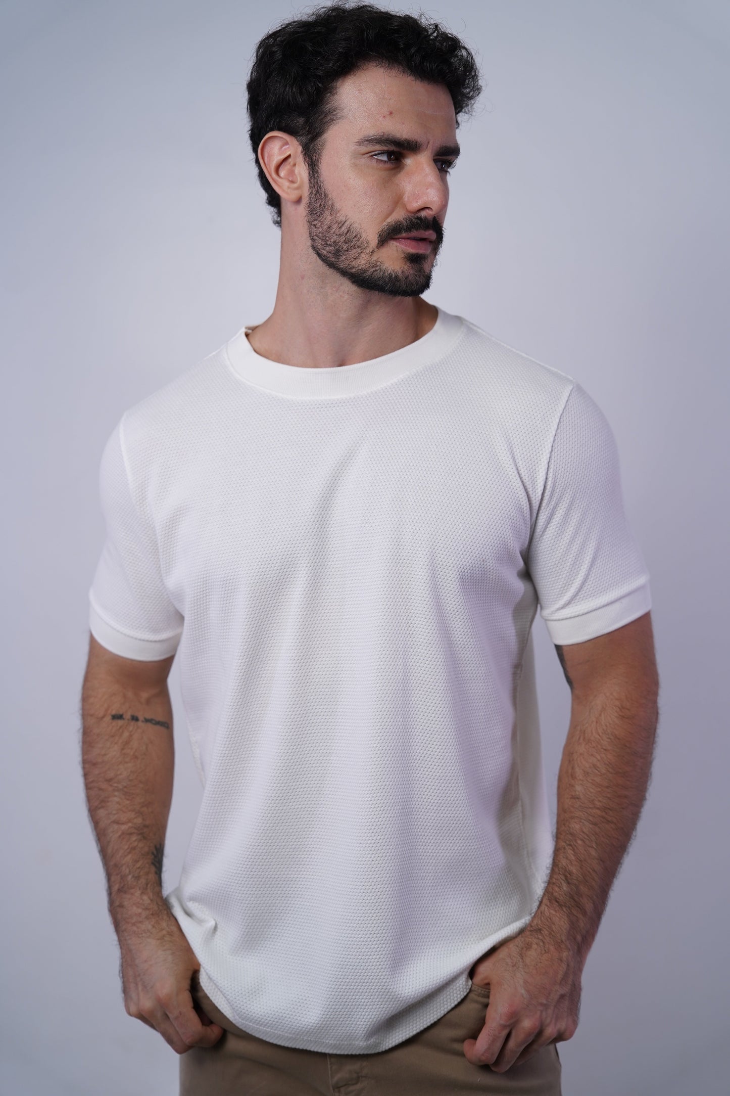 Camiseta manga textura