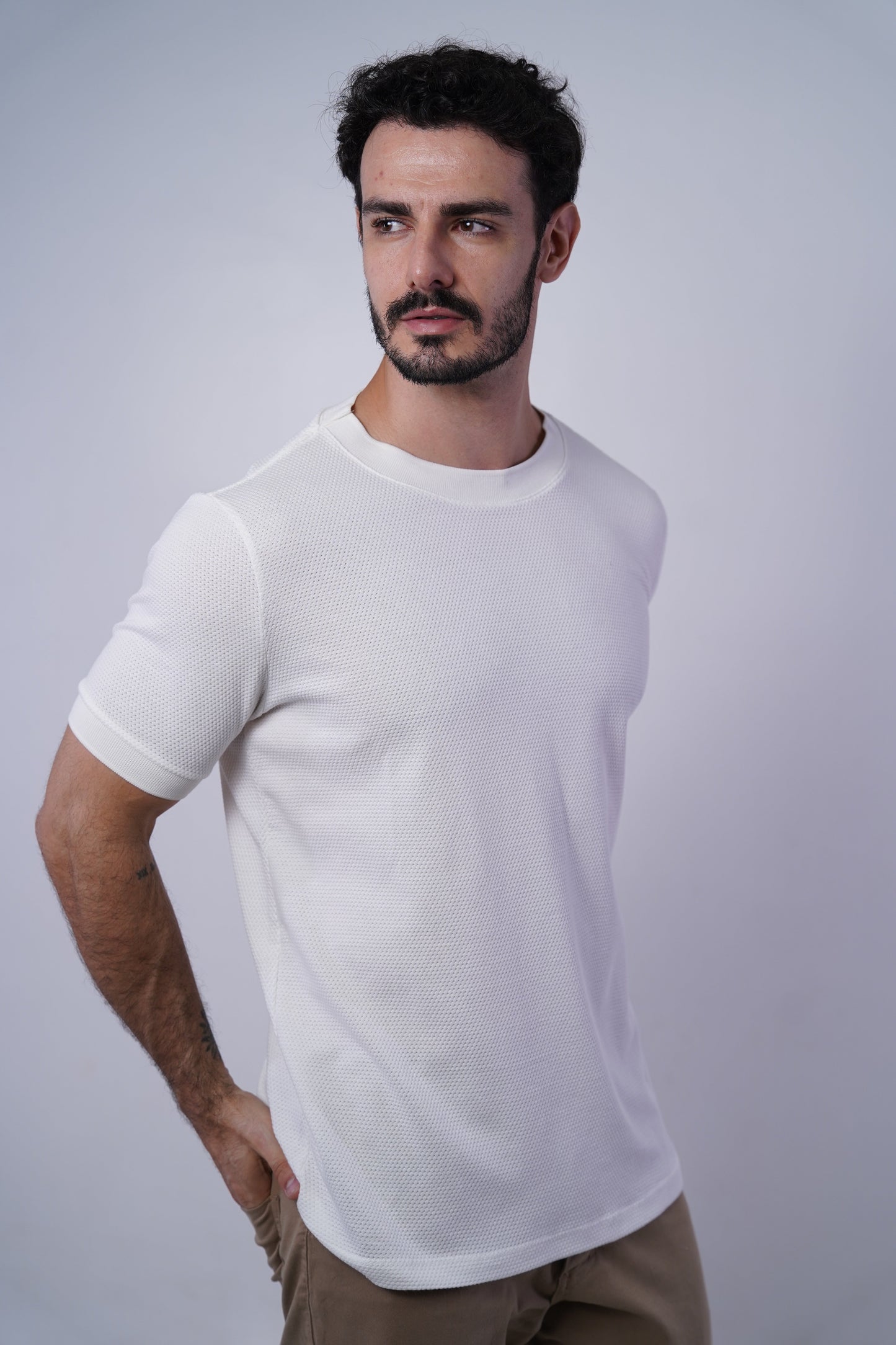 Camiseta manga textura