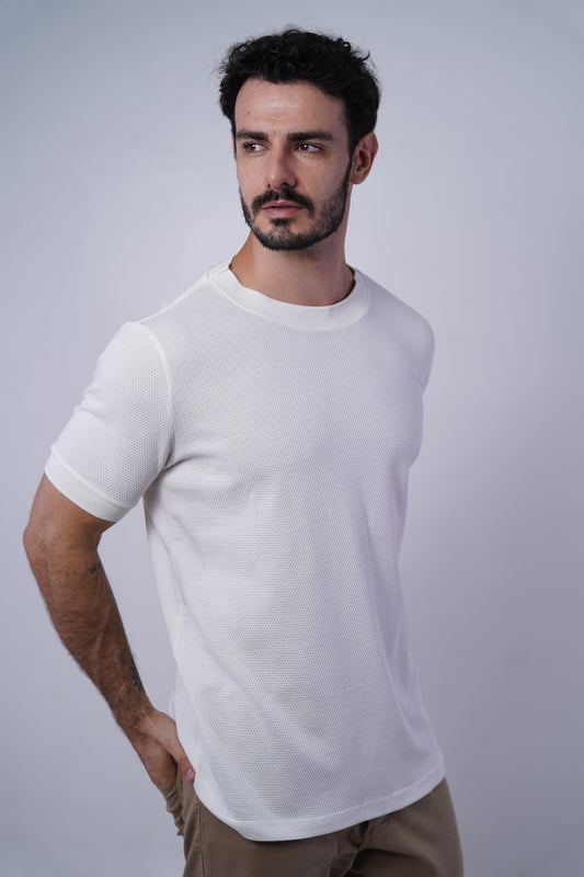 Camiseta manga textura