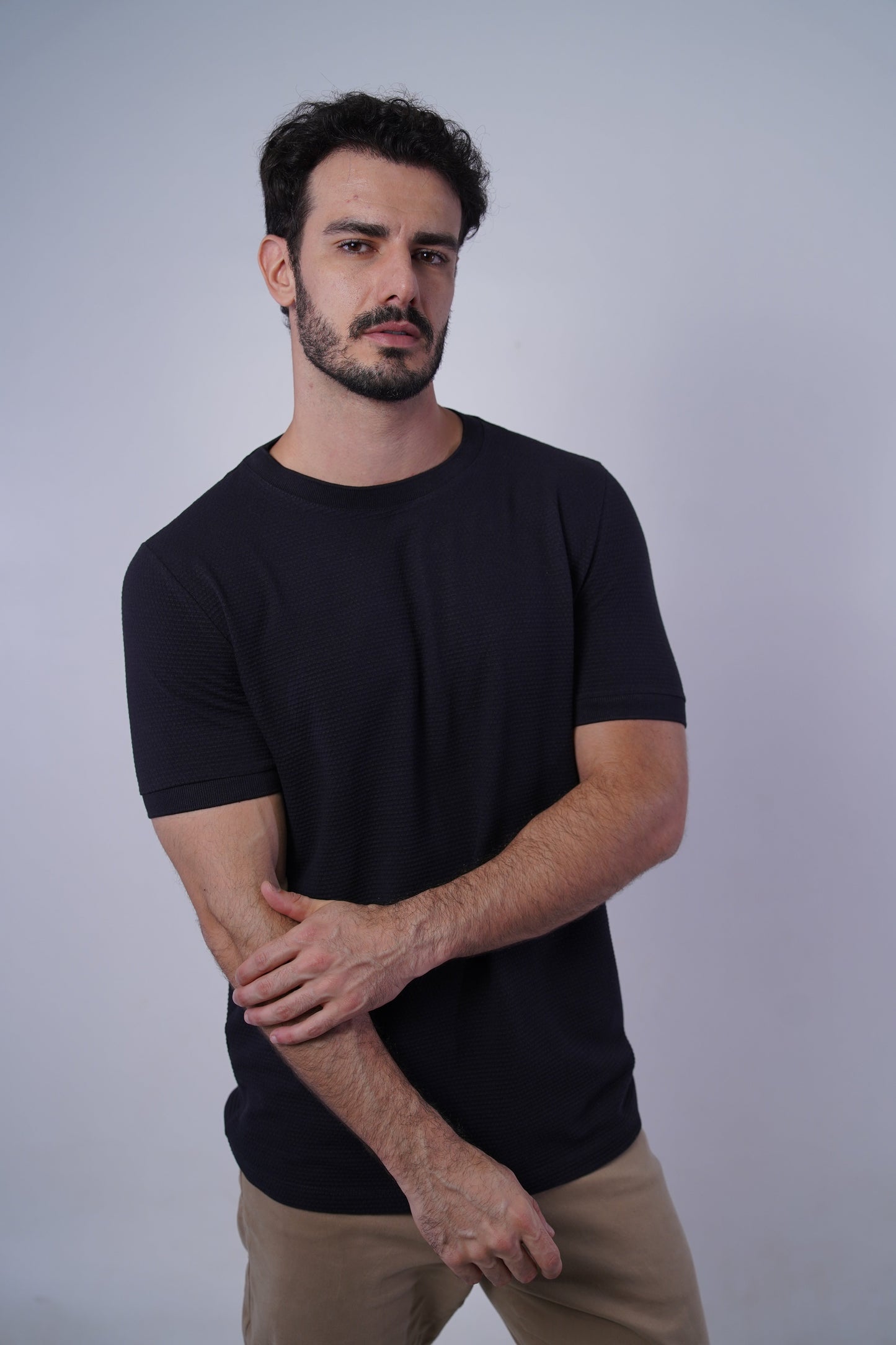 Camiseta manga textura