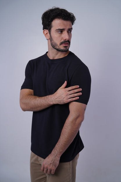 Camiseta manga textura