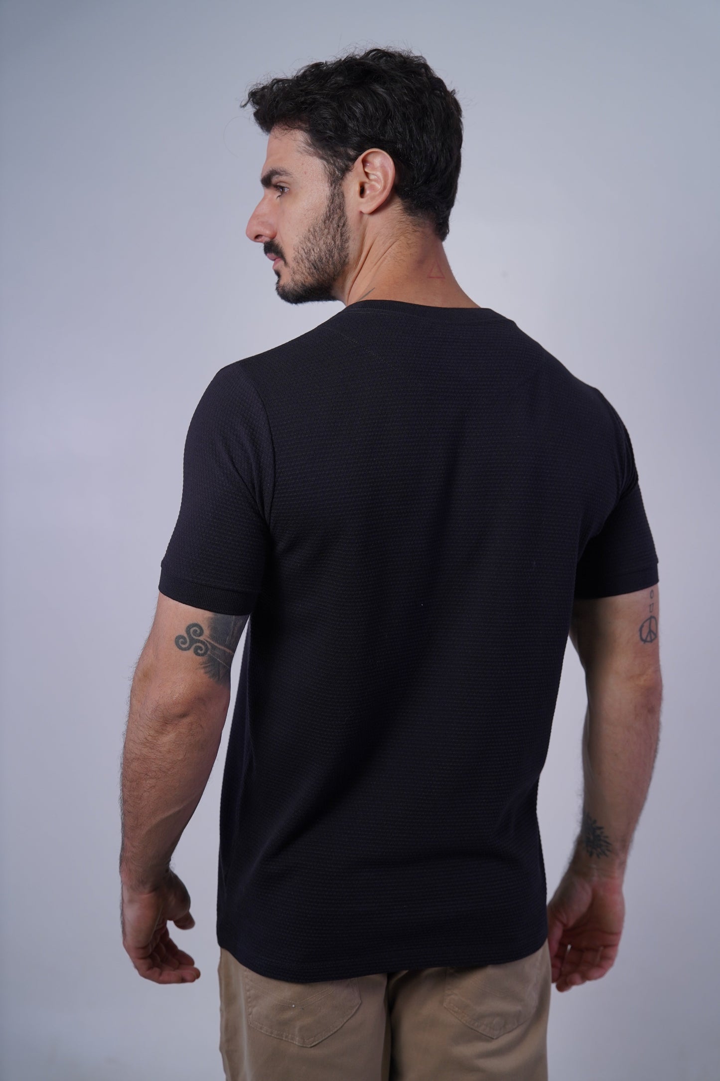 Camiseta manga textura