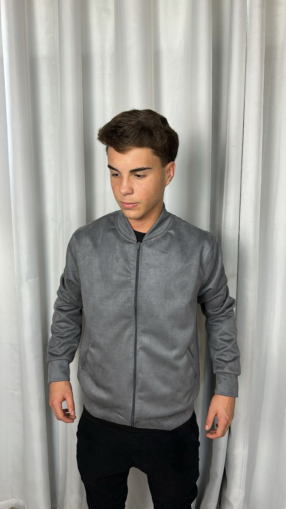 Jaqueta Bomber Suedine